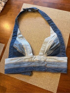 Denim‎ bralette